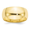 Lex & Lu 10k Yellow Gold 8mm LTW Comfort Fit Band Ring - Lex & Lu