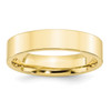 Lex & Lu 10k Yellow Gold 5mm Standard Flat Comfort Fit Band Ring - Lex & Lu