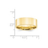 Lex & Lu 10k Yellow Gold 8mm Standard Flat Comfort Fit Band Ring- 3 - Lex & Lu