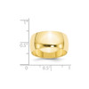 Lex & Lu 10k Yellow Gold 10mm Half Round Band Ring- 3 - Lex & Lu