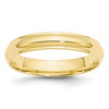 Lex & Lu 10k Yellow Gold 4mm Half Round w/Edge Band Ring - Lex & Lu