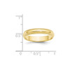 Lex & Lu 10k Yellow Gold 4mm Milgrain Half Round Band Ring- 4 - Lex & Lu