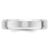 Lex & Lu 10k White Gold 5mm Bevel Edge Comfort Fit Band Ring- 3 - Lex & Lu