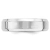 Lex & Lu 10k White Gold 6mm Bevel Edge Comfort Fit Band Ring- 3 - Lex & Lu