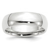 Lex & Lu 10k White Gold 7mm Standard Comfort Fit Band Ring - Lex & Lu