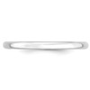 Lex & Lu 10k White Gold 2mm LTW Comfort Fit Band Ring- 2 - Lex & Lu