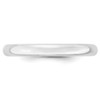 Lex & Lu 10k White Gold 3mm LTW Comfort Fit Band Ring- 2 - Lex & Lu