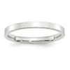 Lex & Lu 10k White Gold 2.5mm Standard Flat Comfort Fit Band Ring - Lex & Lu