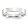 Lex & Lu 10k White Gold 4mm Standard Flat Comfort Fit Band Ring - Lex & Lu