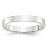 Lex & Lu 10k White Gold 3mm LTW Flat Band Ring - Lex & Lu