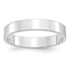 Lex & Lu 10k White Gold 4mm LTW Flat Band Ring - Lex & Lu