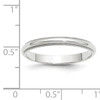 Lex & Lu 10k White Gold 3mm Milgrain Half Round Band Ring- 5 - Lex & Lu