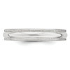 Lex & Lu 10k White Gold 4mm Milgrain Half Round Band Ring- 3 - Lex & Lu