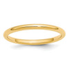 Lex & Lu 14k Yellow Gold 2mm Standard Comfort Fit Band Ring - Lex & Lu