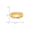 Lex & Lu 14k Yellow Gold 5mm Double Milgrain Comfort Fit Band Ring- 4 - Lex & Lu