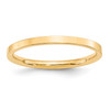 Lex & Lu 14k Yellow Gold 2mm Standard Flat Comfort Fit Band Ring - Lex & Lu