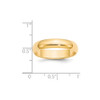 Lex & Lu 14k Yellow Gold 5mm Half-Round Wedding Band Ring- 4 - Lex & Lu