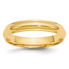 Lex & Lu 14k Yellow Gold 4mm Half Round w/Edge Band Ring - Lex & Lu