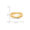 Lex & Lu 14k Yellow Gold 4mm Half Round w/Edge Band Ring- 3 - Lex & Lu