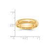 Lex & Lu 14k Yellow Gold 5mm Milgrain Comfort Wedding Band Ring- 3 - Lex & Lu