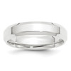 Lex & Lu Platinum 5mm Polished Beveled Edge Size 6 Wedding Band Ring - Lex & Lu