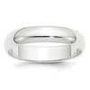 Lex & Lu Platinum 5mm Half-Round Wedding Band Ring - Lex & Lu