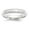 Lex & Lu Platinum 4mm Comfort-Fit Milgrain Wedding Band Ring - Lex & Lu