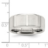 Lex & Lu Sterling Silver 8mm Brushed Fancy Band Ring LAL100604- 5 - Lex & Lu