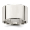 Lex & Lu Sterling Silver SS 12mm Flat Size 4 Band Ring - Lex & Lu