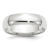 Lex & Lu 14k White Gold 6mm LTW Comfort Fit Band Ring - Lex & Lu