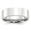 Lex & Lu 14k White Gold 7mm Standard Flat Comfort Fit Band Ring - Lex & Lu