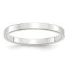 Lex & Lu 14k White Gold 2.5mm LTW Flat Band Ring - Lex & Lu