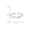 Lex & Lu 14k White Gold 2.5mm LTW Flat Band Ring- 3 - Lex & Lu