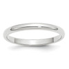 Lex & Lu 14k White Gold 2.5mm Half Round Band Ring - Lex & Lu