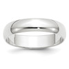 Lex & Lu 14k White Gold 5mm LTW Half Round Band Ring - Lex & Lu