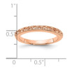 Lex & Lu 14k Rose Gold Rose Gold Band Ring Ring - 3 - Lex & Lu