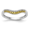 Lex & Lu 14k Yellow & White Diamond Band Ring LAL101125 - Lex & Lu