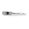 Lex & Lu 14k Diamond & Ruby Ring Band Ring LAL101229 - 3 - Lex & Lu