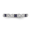 Lex & Lu 14k Diamond & Blue Sapphire Ring Band Ring LAL101230 - 4 - Lex & Lu