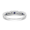 Lex & Lu 14k Diamond & Blue Sapphire Ring Band Ring LAL101230 - 5 - Lex & Lu