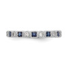 Lex & Lu 14k Diamond & Blue Sapphire Ring Band Ring LAL101233 - 4 - Lex & Lu