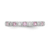 Lex & Lu 14k Diamond & Pink Sapphire Ring Band Ring LAL101234 - 4 - Lex & Lu