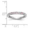 Lex & Lu 14k Diamond & Pink Sapphire Ring Band Ring LAL101234 - 7 - Lex & Lu