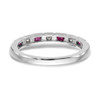 Lex & Lu 14k Diamond & Ruby Ring Band Ring LAL101235 - 5 - Lex & Lu