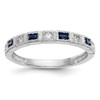Lex & Lu 14k Diamond & Blue Sapphire Ring Band Ring LAL101236 - Lex & Lu