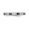 Lex & Lu 14k Diamond & Blue Sapphire Ring Band Ring LAL101236 - 4 - Lex & Lu