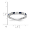 Lex & Lu 14k Diamond & Blue Sapphire Ring Band Ring LAL101236 - 7 - Lex & Lu