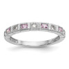 Lex & Lu 14k Diamond & Pink Sapphire Ring Band Ring LAL101237 - Lex & Lu