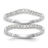 Lex & Lu 14k White Gold Set of 2 Diamond Wedding Bands Band Ring LAL101264 - Lex & Lu