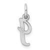 Lex & Lu Sterling Silver Small Script Initial I Charm - 3 - Lex & Lu